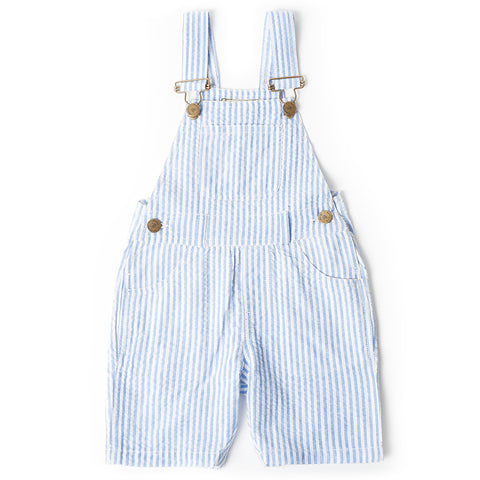 Blue Seersucker Shorts