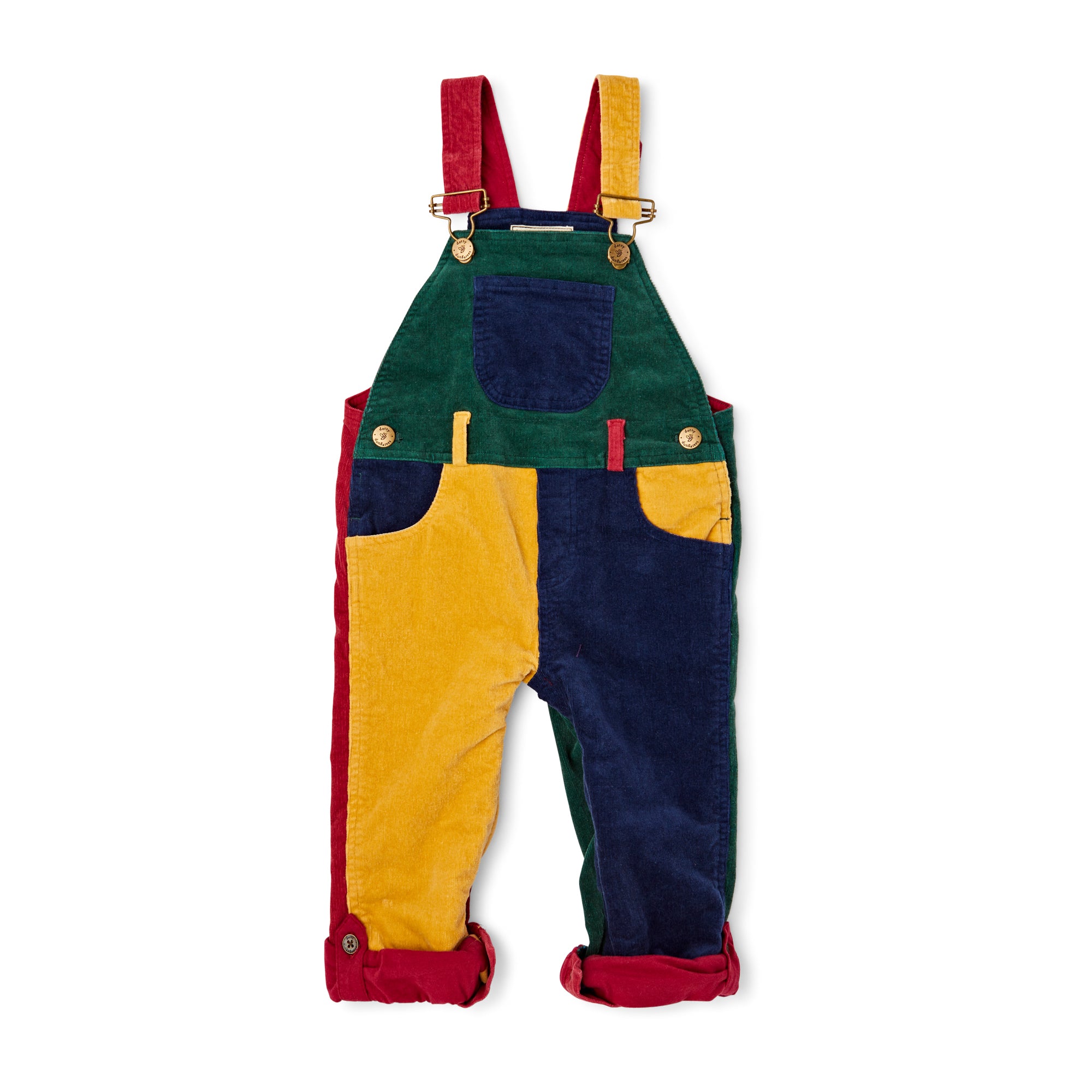 Primary Patchwork Cord Dungarees