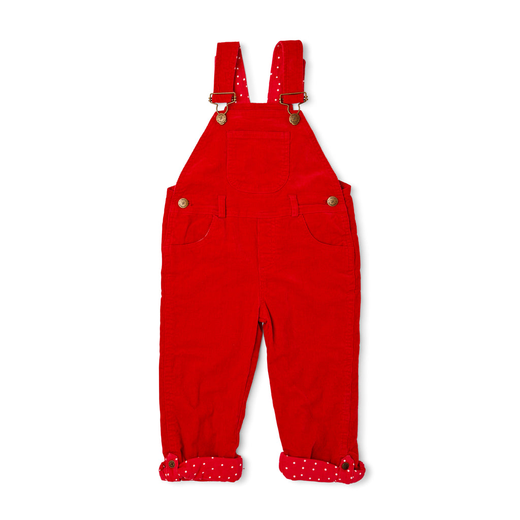 Red Corduroy Dungarees