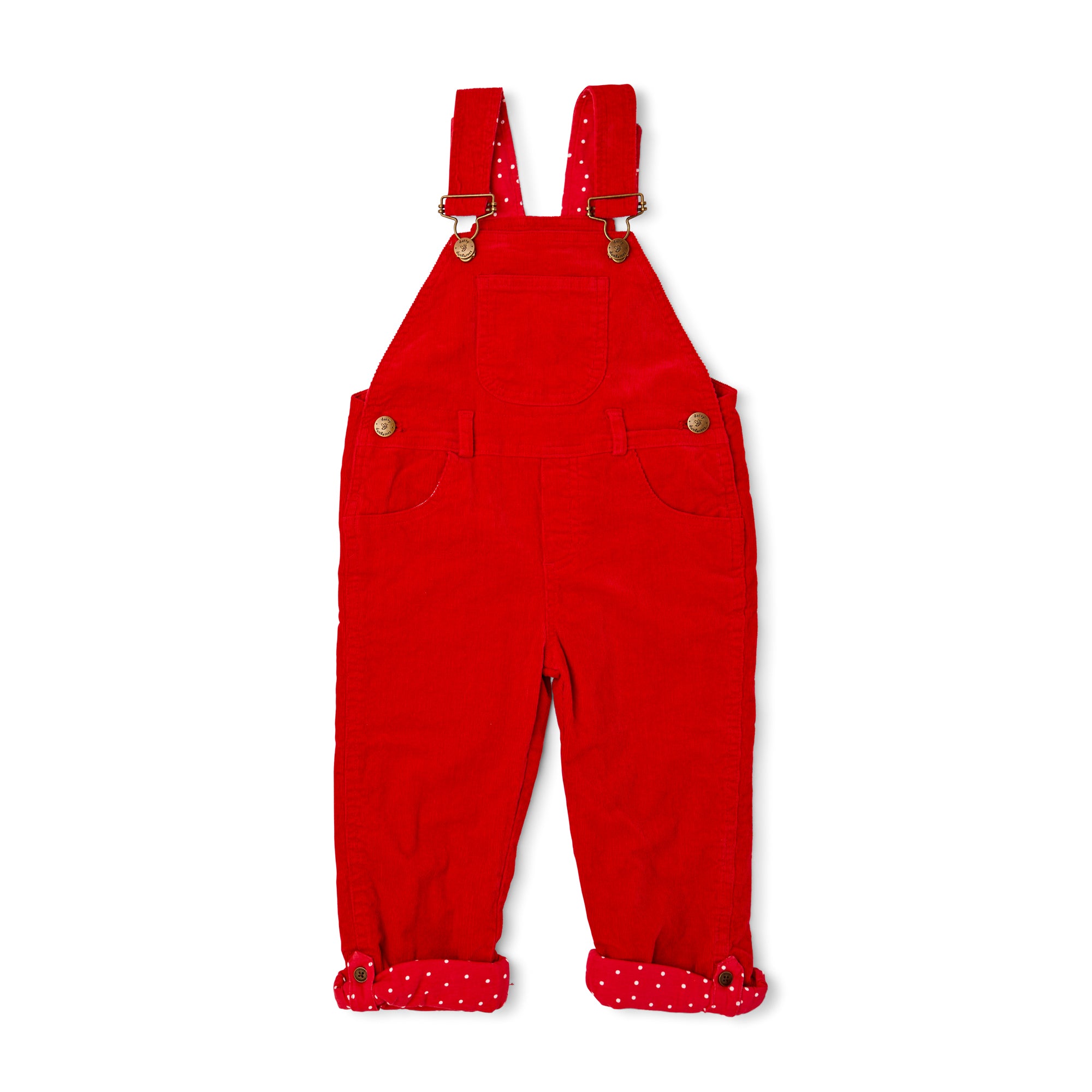 Red Corduroy Dungarees