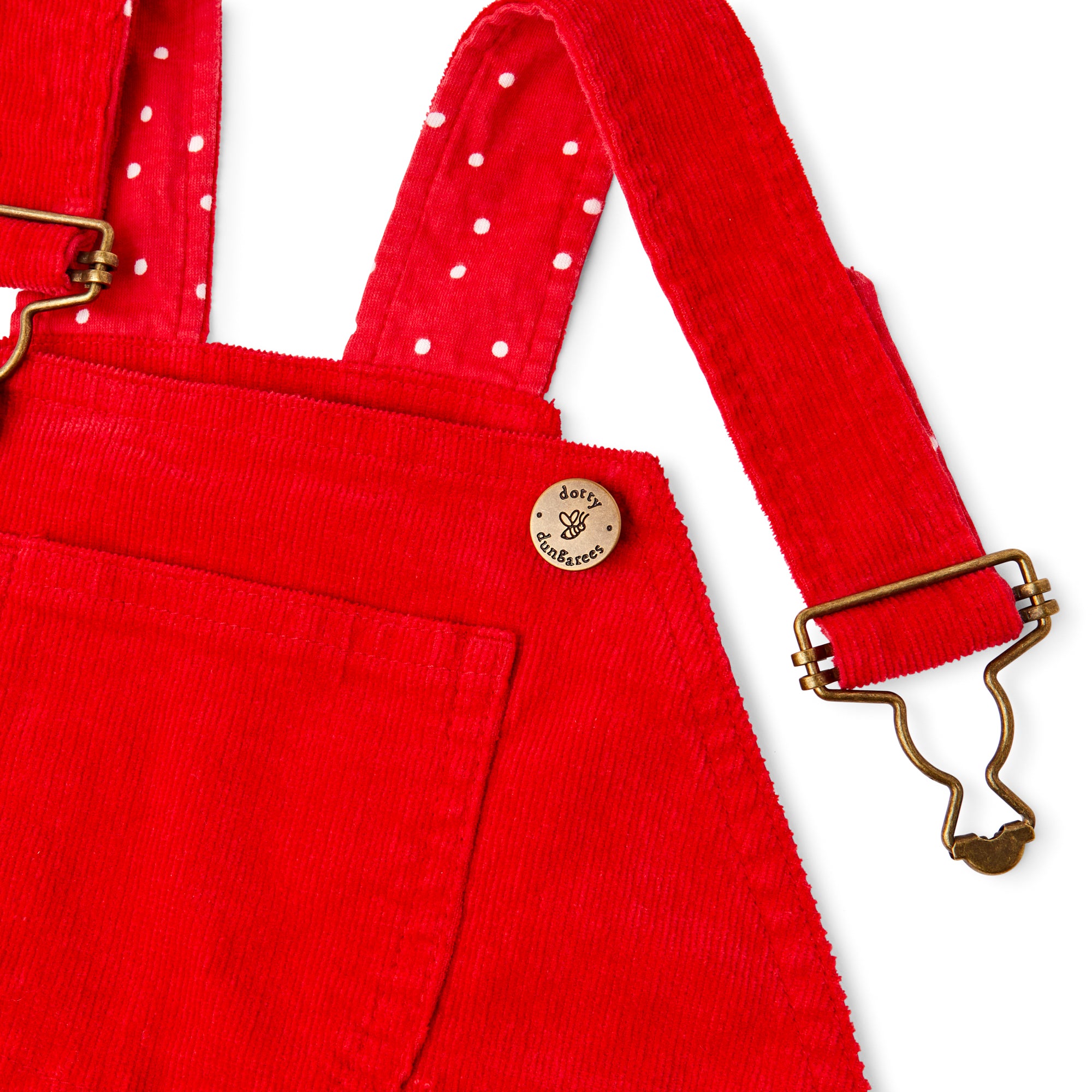 Red Corduroy Dungarees