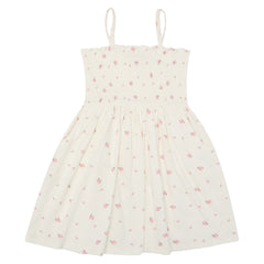 Let's Play Floral Jersey Dress - Cream