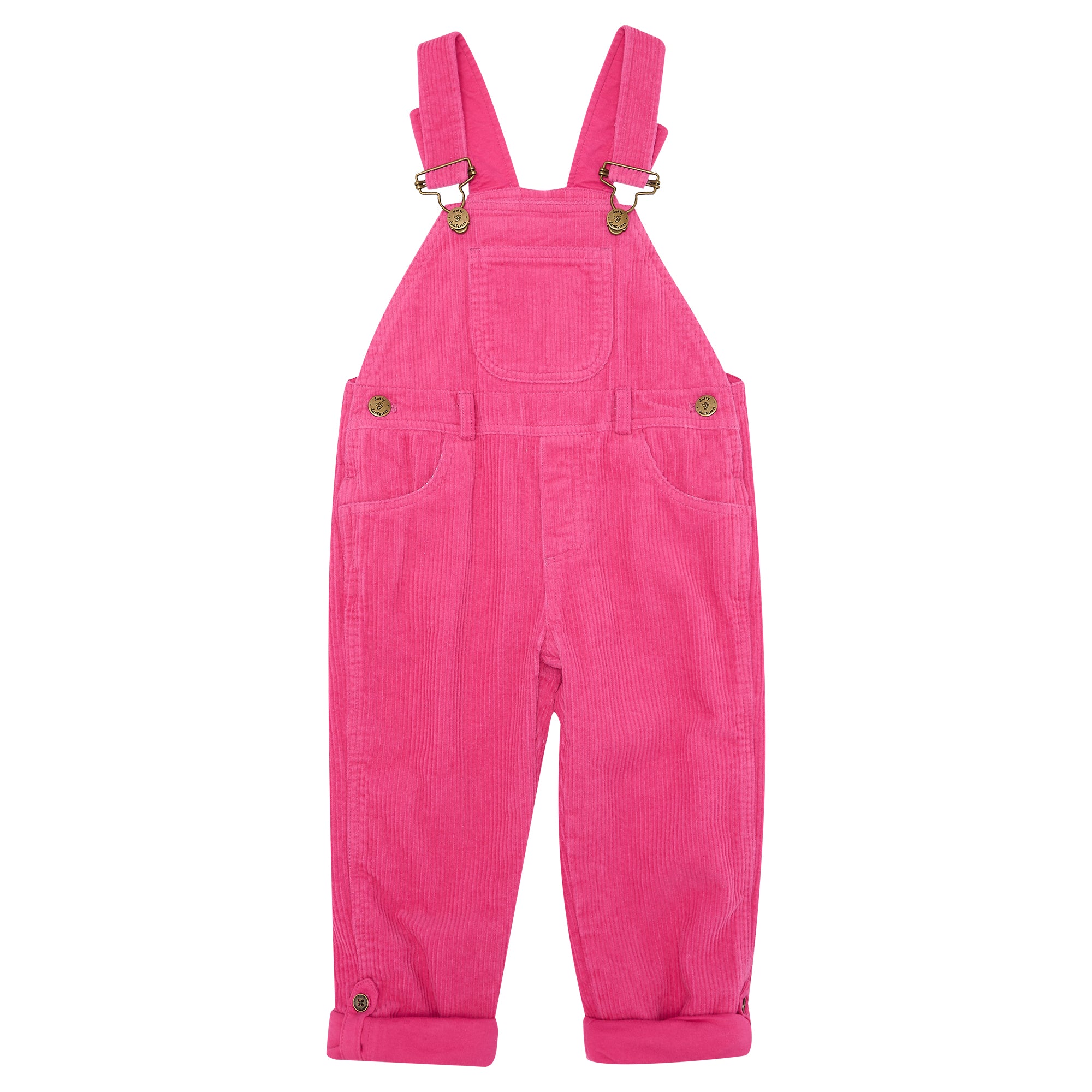 Hot Pink Chunky Cord Dungarees