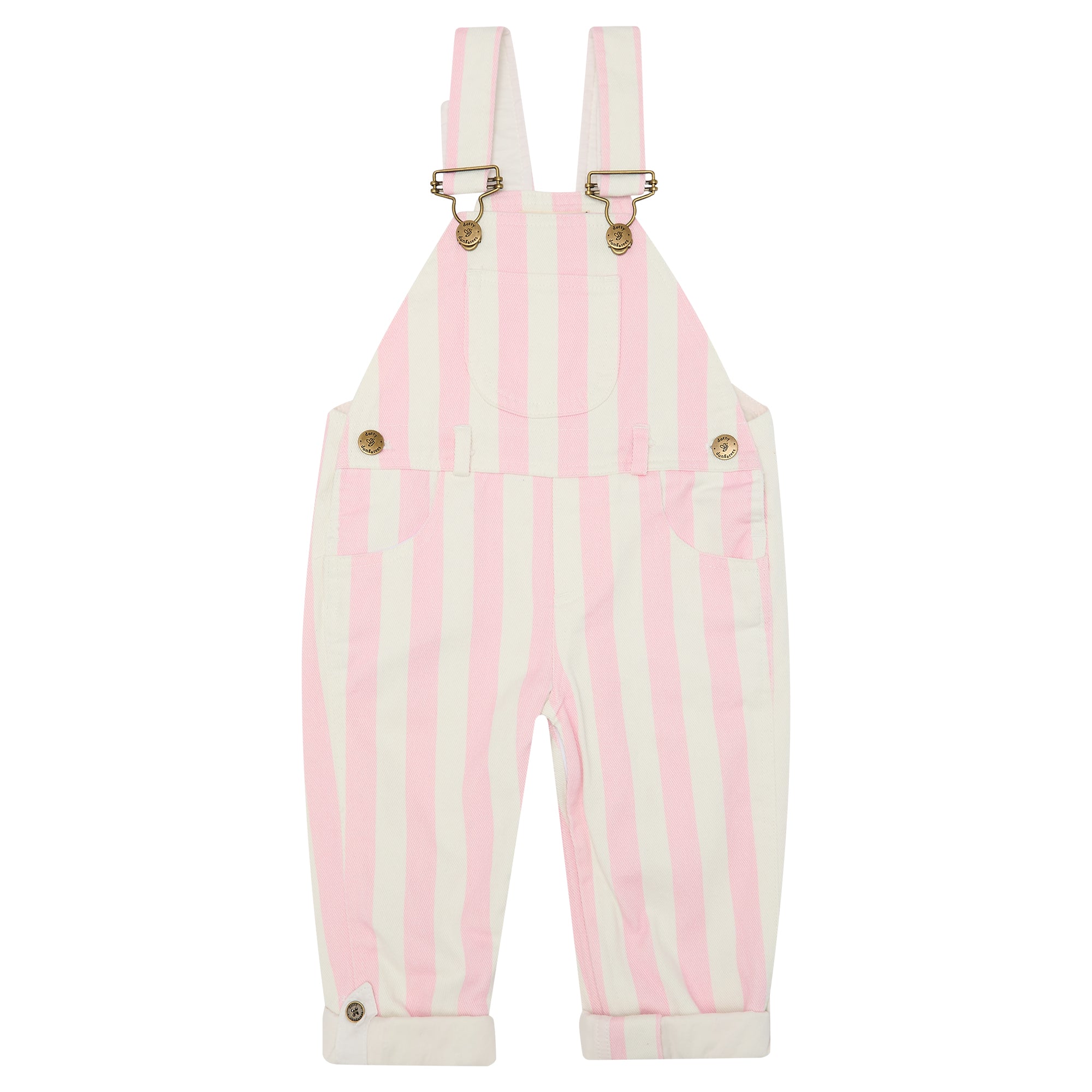 Classic Wide Stripe Dungarees - Pink