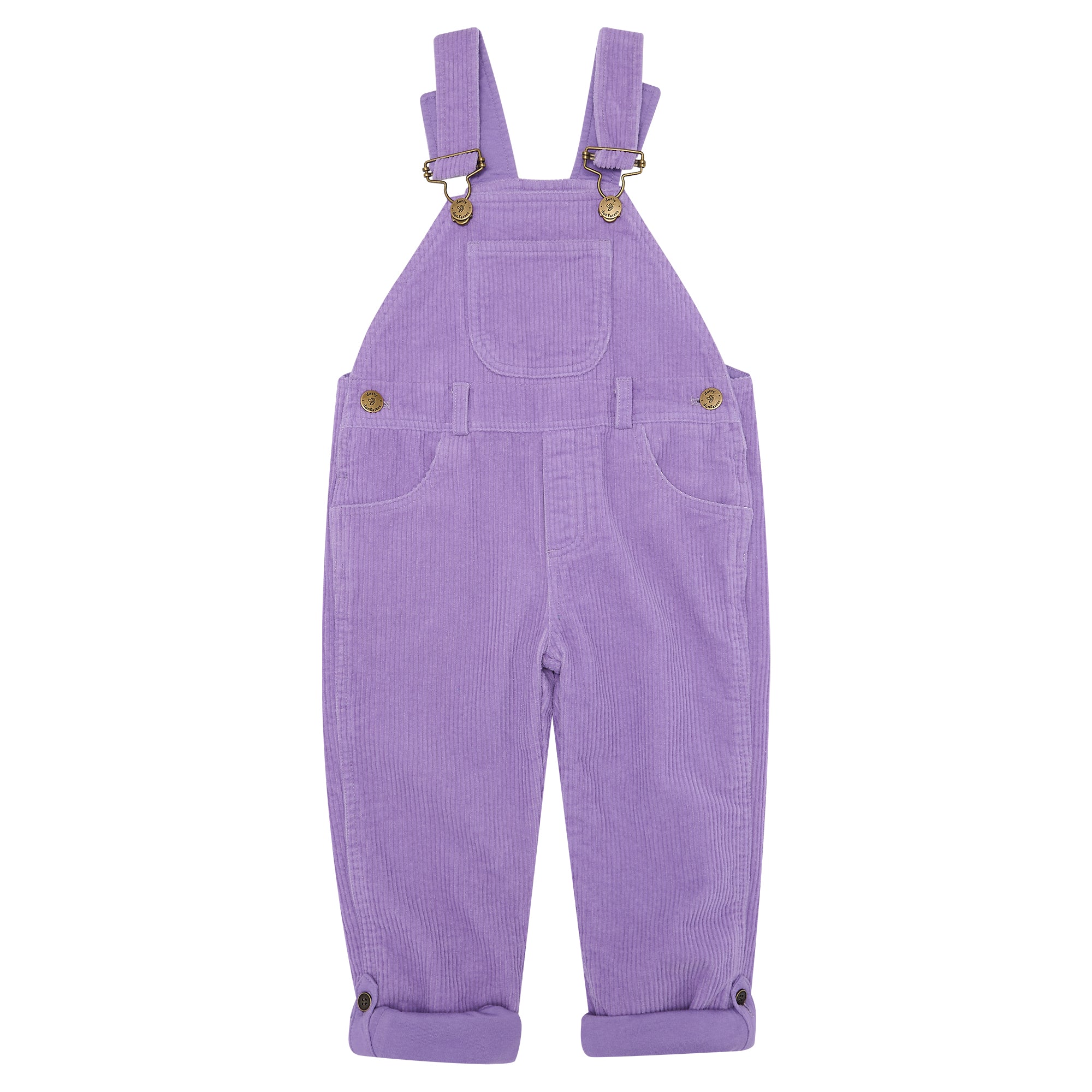Violet Chunky Cord Dungarees
