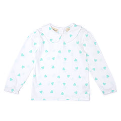 Peter Pan Collar - Mint Hearts