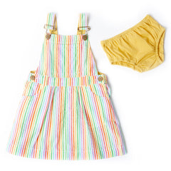 Rainbow Seersucker Dress