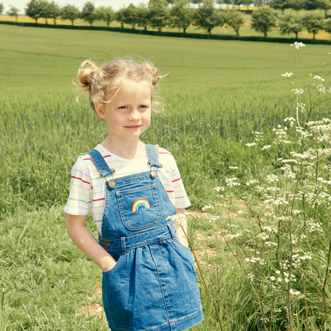 Stonewash Denim RAINBOW Dress
