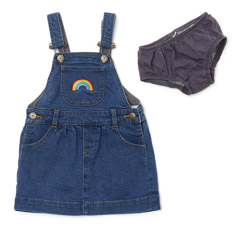 Stonewash Denim RAINBOW Dress