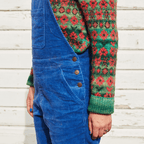 Adult Blue Chunky Cord Dungarees - Dotty Dungarees Ltd