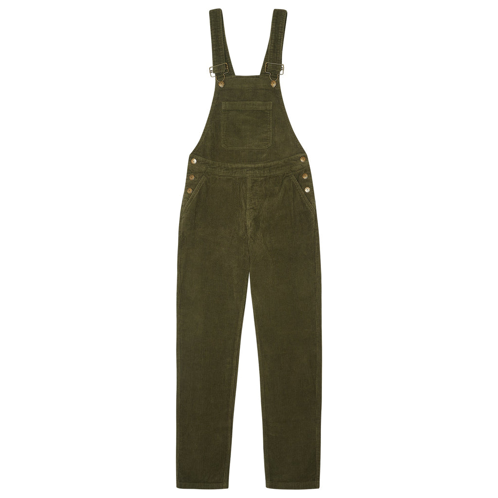 Adult Khaki Chunky Cord Dungarees - Dotty Dungarees Ltd