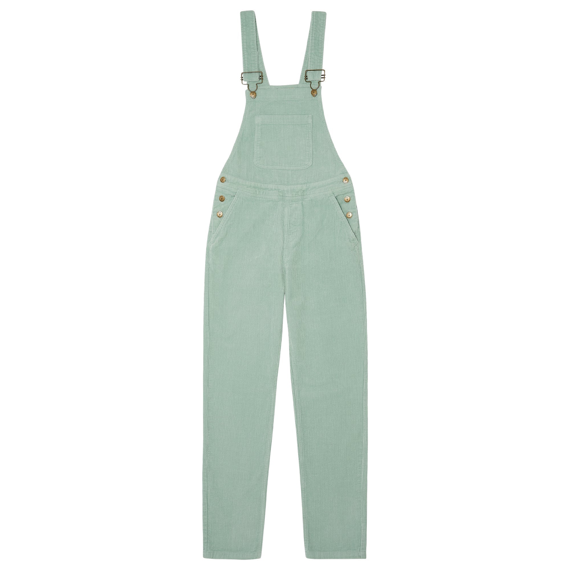 Adult Mint Chunky Cord Dungarees - Dotty Dungarees Ltd