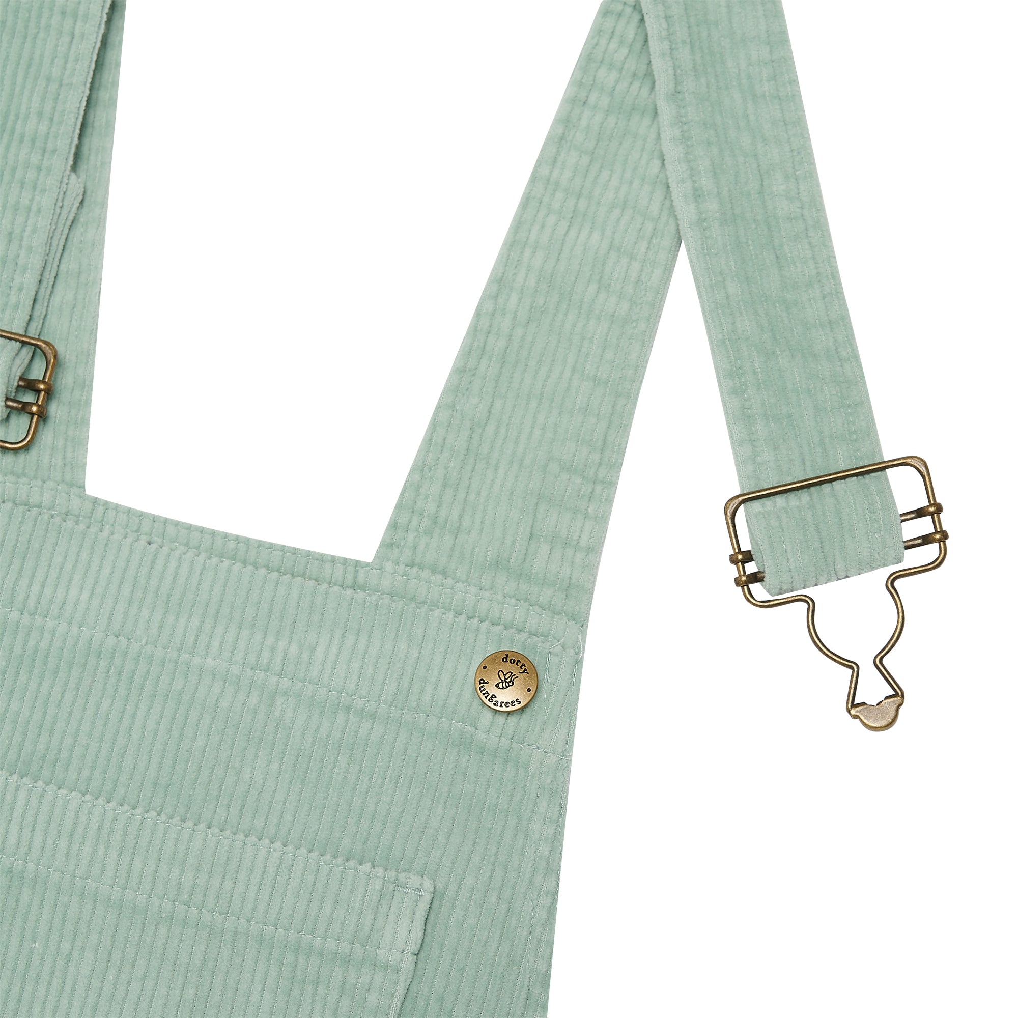 Adult Mint Chunky Cord Dungarees - Dotty Dungarees Ltd